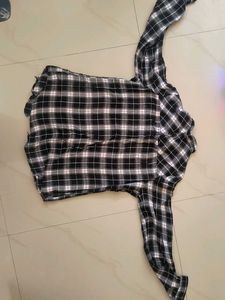Black &amp; White Checkered Shirt