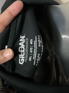 Gildan Branded Black Collar Tshirt