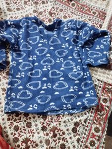 Cute Heart Print Top with lower