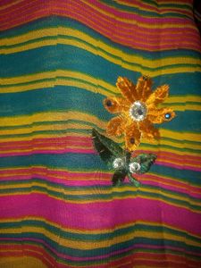 Multi Colour Saree With Embroidery