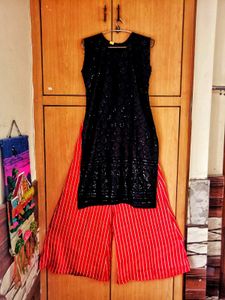 Heavy Sequence Work Embrodered Sharara