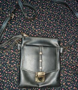 Vintage Black Crossbody Bag