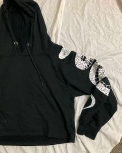 Snake cropped hoodie