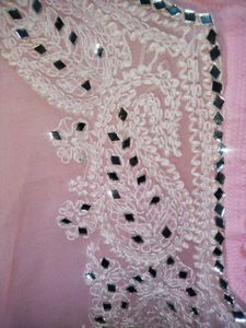 BABY PINK CHICKEN KURTA WITH INNER WEAR