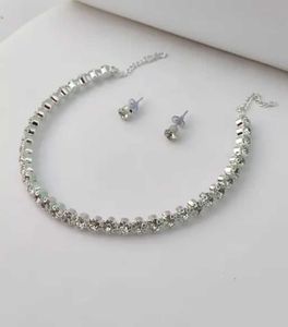 American Diamond Necklace With Earrings
