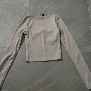 H&amp;M Ribbed Full Sleeve Top