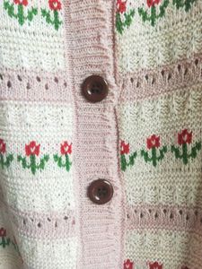 URBANIC Floral Knit Cardigan