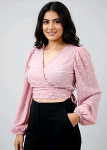 Pink Wrap Top ( Shein )