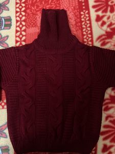 Burgundy Cable Knit Sweater