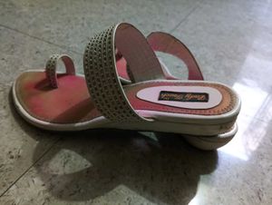 Lady Touch Pink &amp; White Sandals