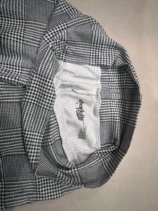 Gray Plaid High-Waisted Leggings