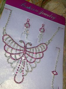 Necklace With Earrings And Bracelet