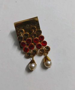 pearl &amp; stone Earrings