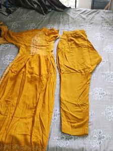 Elegant Yellow Anarkali Kurta