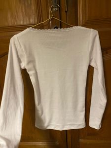 Lace Trim Long Sleeve Top
