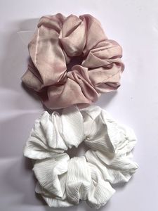 Stylish Silk & Crinkle Scrunchie Set