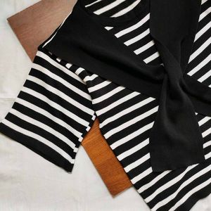 Striped Black &amp; White Top