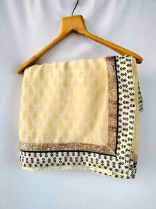 Elegant saree - Cream colour