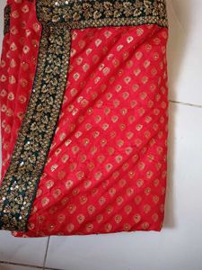 Red & Green Saree