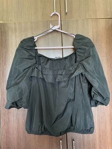 Zara Chic Black Off-Shoulder Top