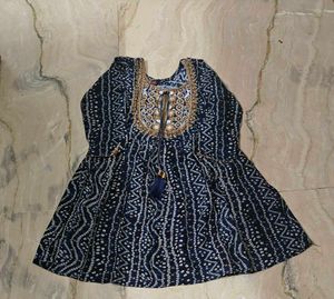 peplum kurta with embroidery n sharara