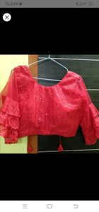 For happy 23new blouse chilli red