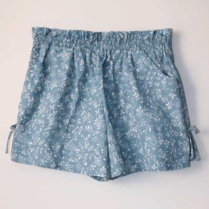 Floral Print Blue Shorts