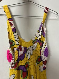 Yellow Sleeveless Frock