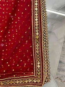 Heavy Red Chunni Dupatta