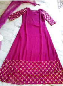 Ethic Gown With Dupatta