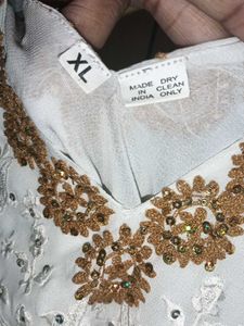 Elegant White Embellished Kurti