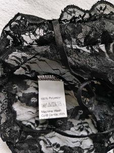 Black net corset top