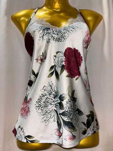 Floral Lace Satin Cami Top