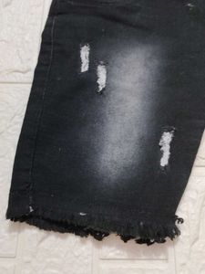 Black Denim Shorts
