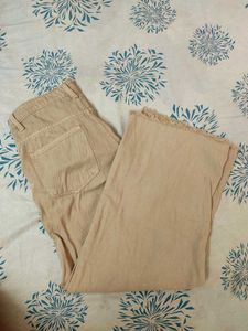 Beige Straight Jeans