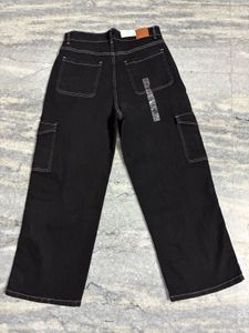 Black Heavy Fabric Cargo Style Pants