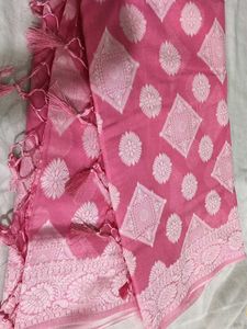 Pink Printed Saree