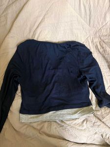 Navy Long Sleeve Top