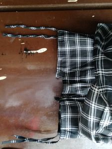 Black &amp; White Plaid Shirt