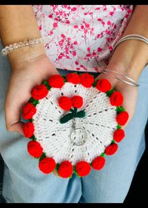 Crochet rose Tea coaster/rose bouquet 💐