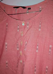 Peach Printed Kurta