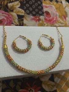 Colorful Rhinestone Jewelry Set