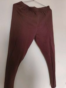 Brown Cotton Leggings