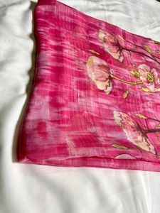 Pink Floral Saree