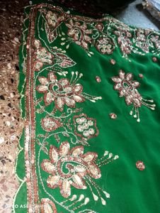 Festival Green Saree
