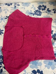 Pink cropped cardigan- women