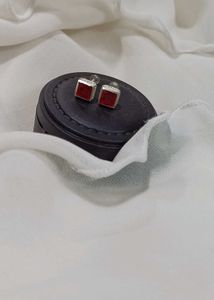 Pure Silver Sterling AD Red Stud