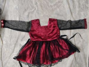 Adorable Red &amp; Black Baby Dress