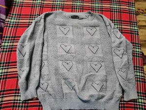 Heart Cutout Knit Sweater