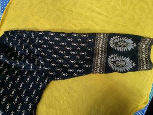 Elegant Black Printed Kurta